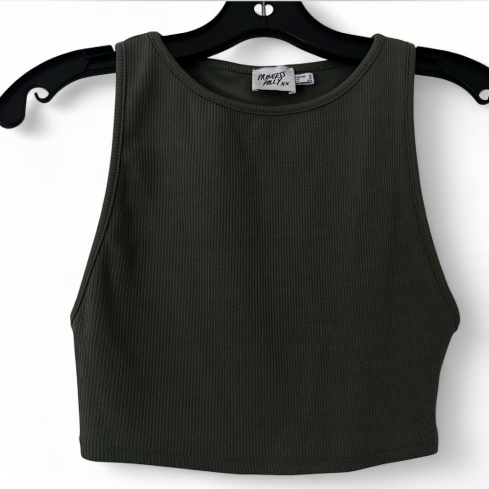 Princess Polly Ribbed Crop Tank Size 2/Small